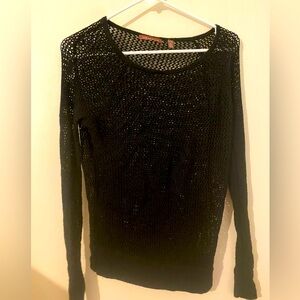 525 America black netted sweater